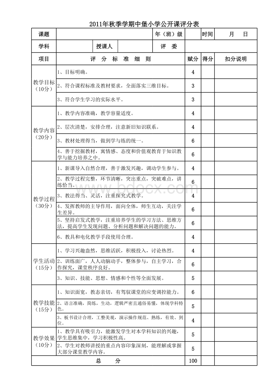 教师听课评课表.xls_第2页