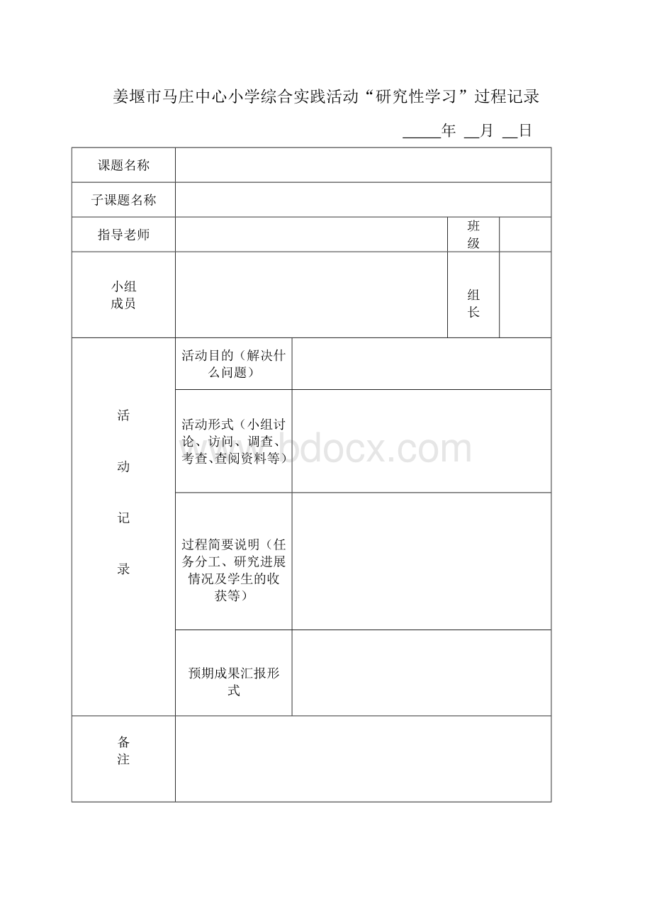 综合实践活动表格文档格式.doc_第2页