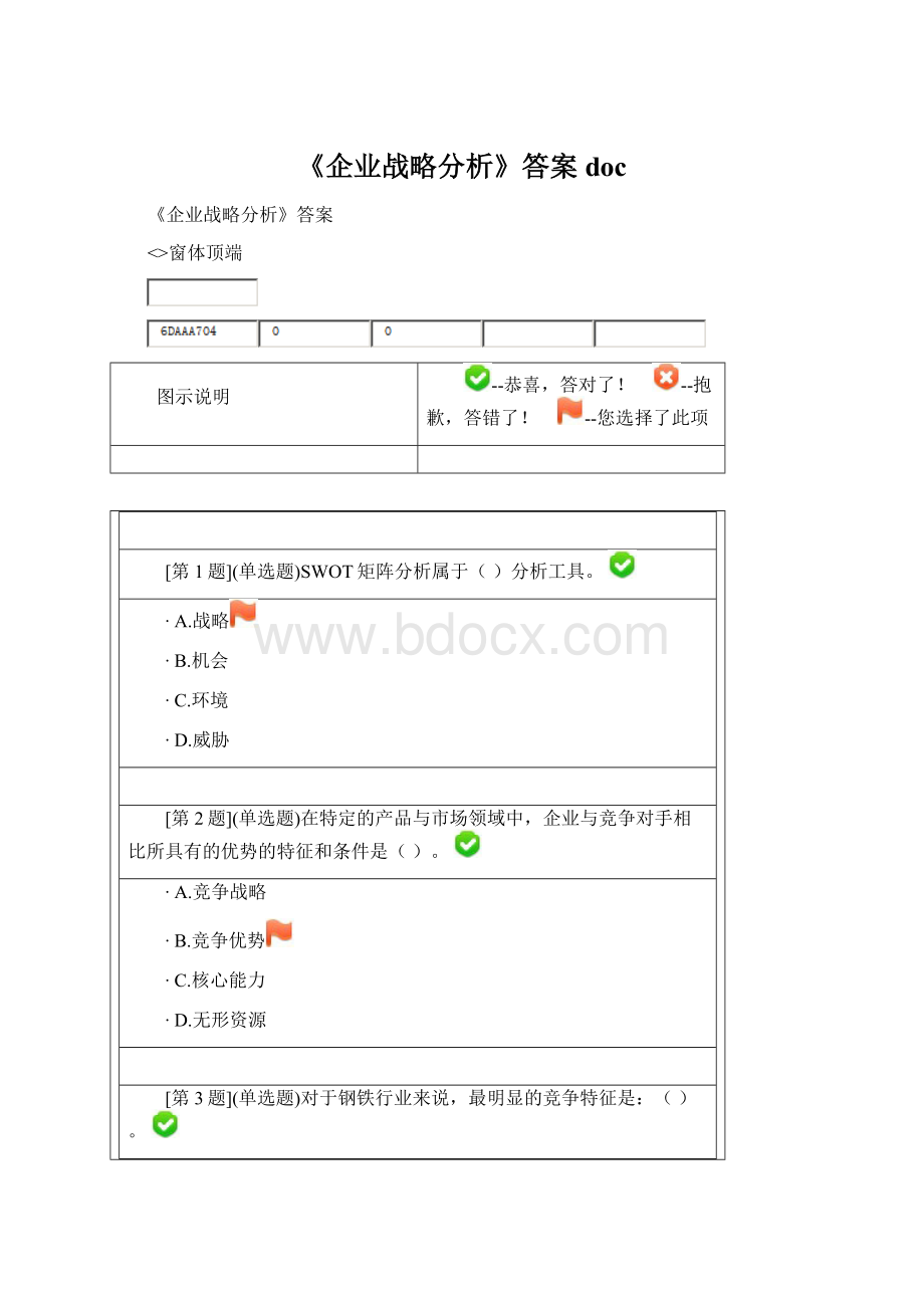 《企业战略分析》答案doc文档格式.docx