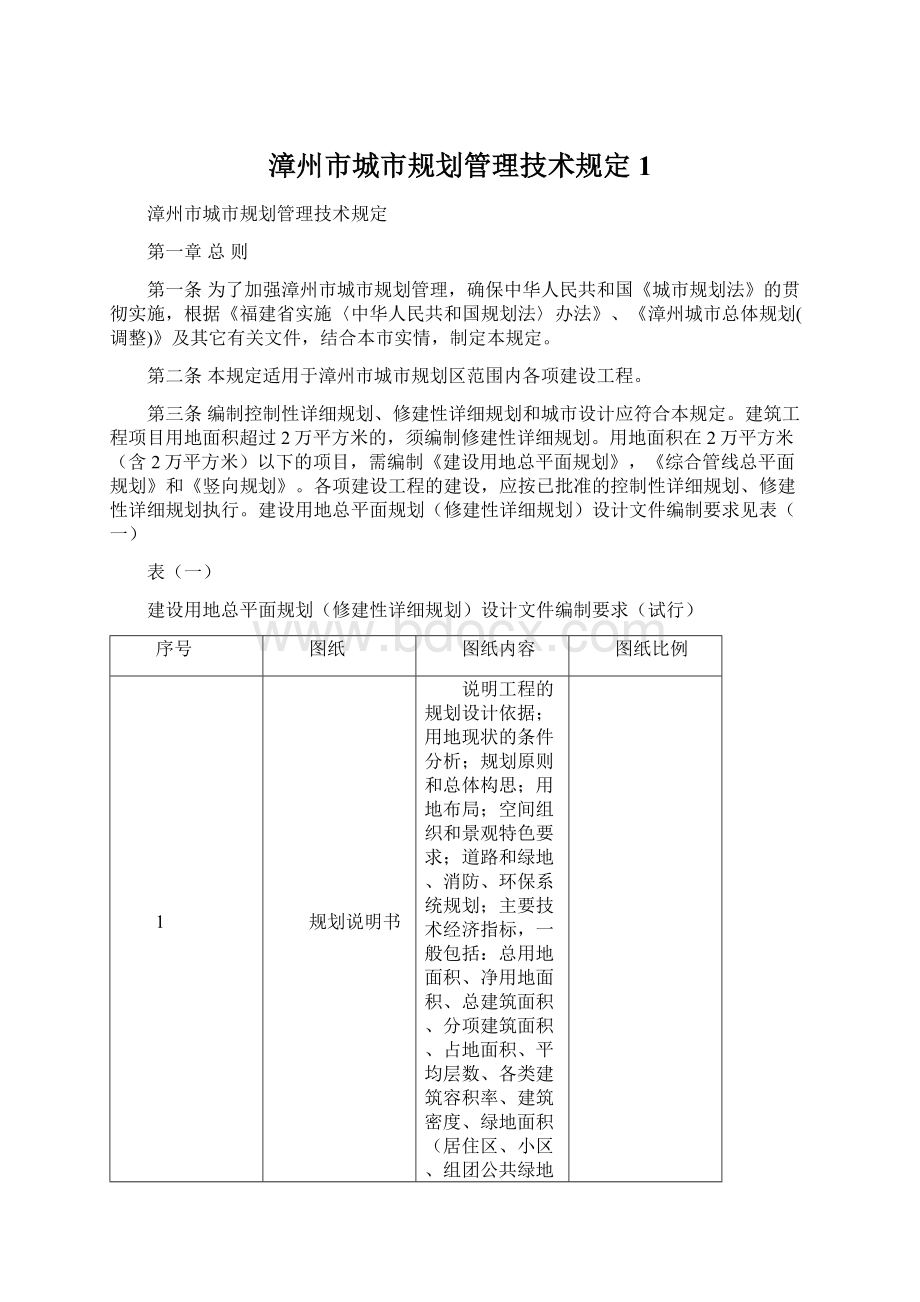 漳州市城市规划管理技术规定1.docx