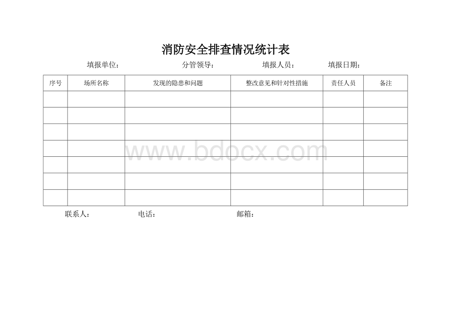 消防安全排查情况统计表.doc_第1页