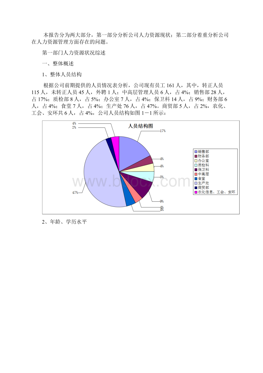 人力资源现状分析报告Word文档下载推荐.docx_第2页