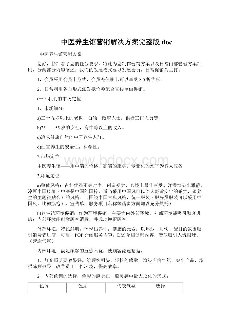 中医养生馆营销解决方案完整版doc.docx_第1页