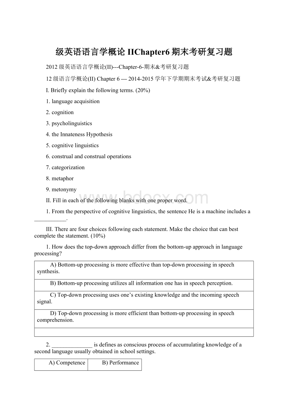 级英语语言学概论IIChapter6期末考研复习题Word文档格式.docx_第1页