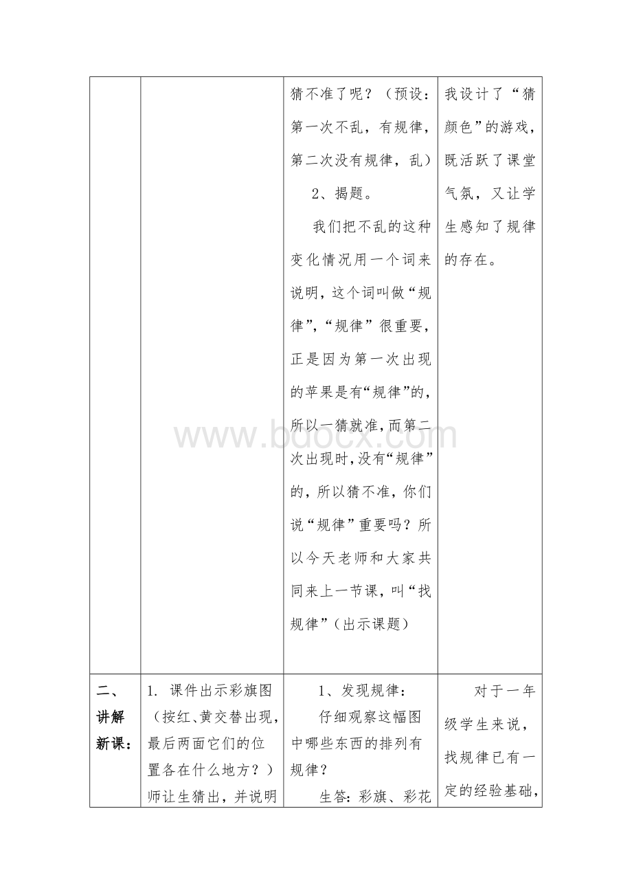 一年级下册找规律教学案例及反思.docx_第2页