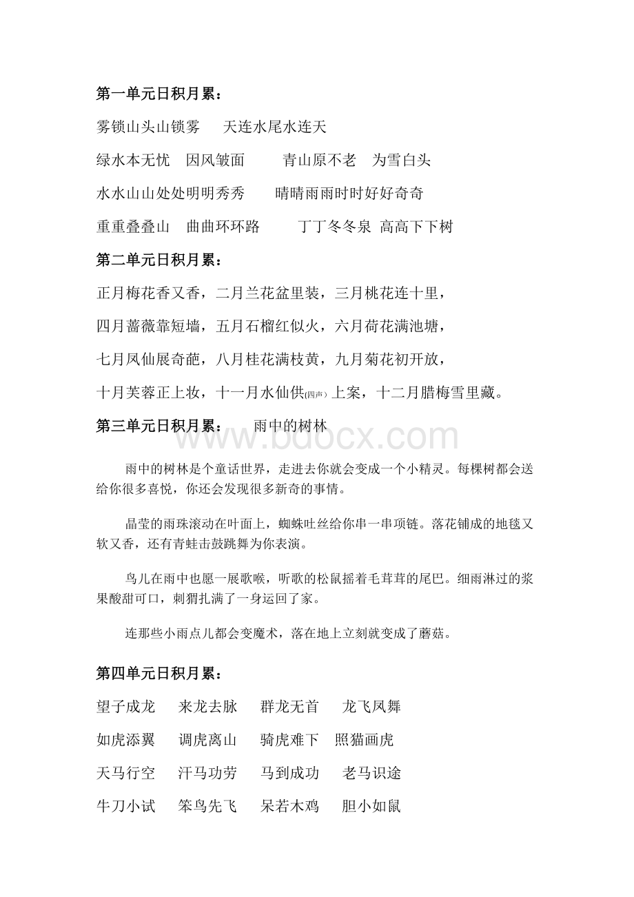 语文人教版四年级上册日积月累复习文档格式.doc_第1页