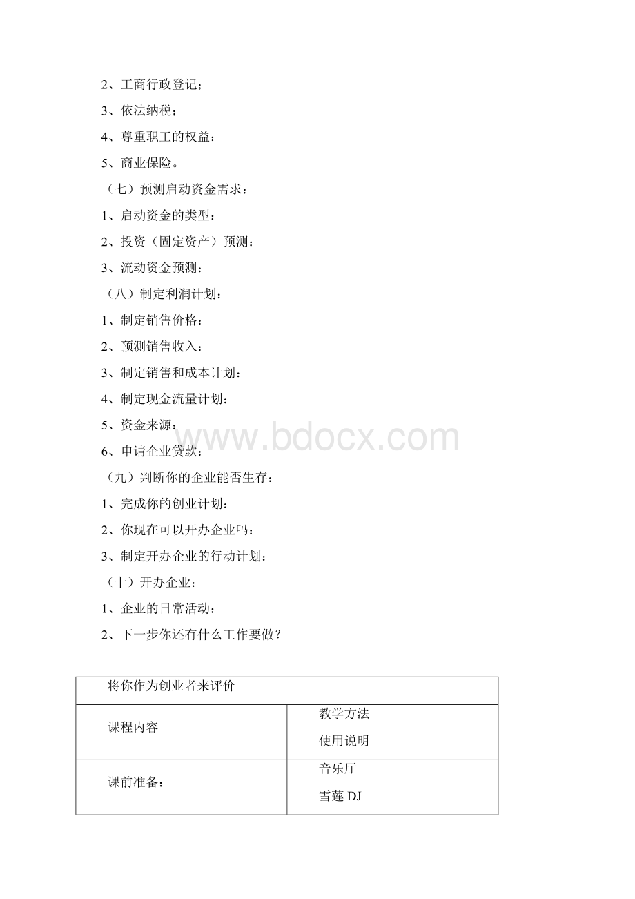 创业培训SYB教学大纲教学资料Word文档下载推荐.docx_第3页