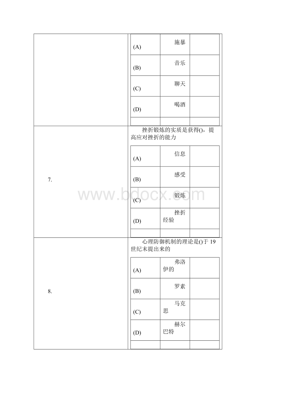 心理健康与心理调适 继续教育测试题知识分享.docx_第3页