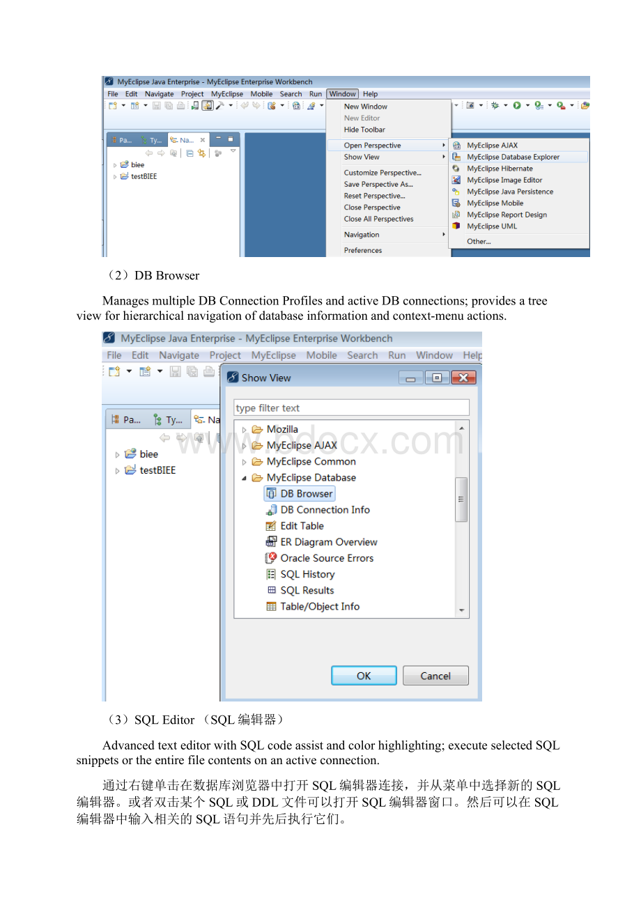 如何应用MyEclipse开发工具中的数据库导航工具Database Explorer连接和操作数据库Word格式文档下载.docx_第2页