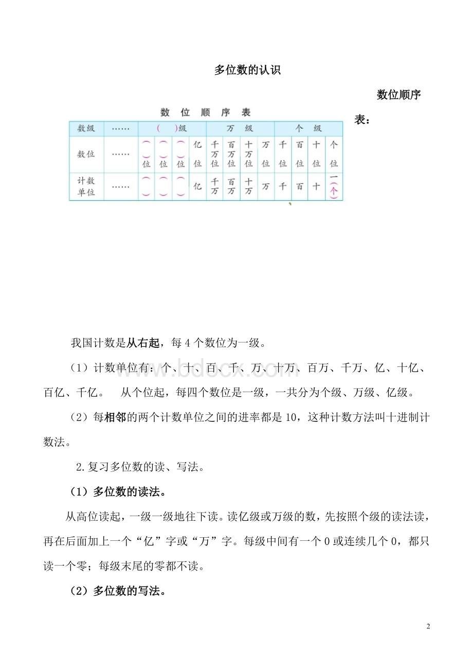 最新苏教版数学四年级下册知识点概括Word文档下载推荐.doc_第2页