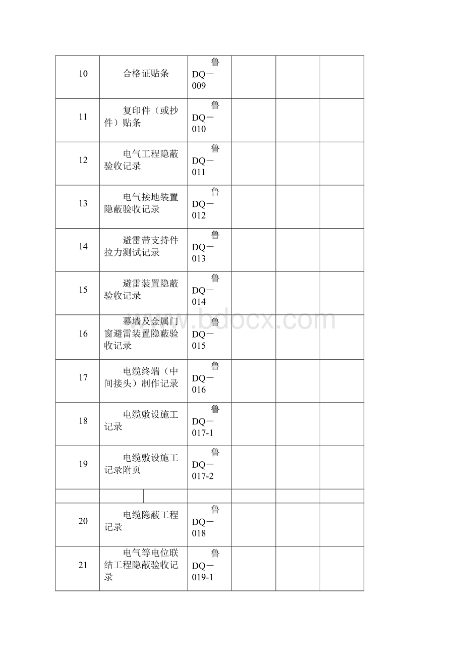 山东省建筑电气工程资料表格.docx_第2页