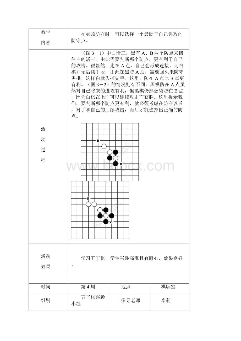 五子棋社团活动记录Word文档下载推荐.docx_第3页