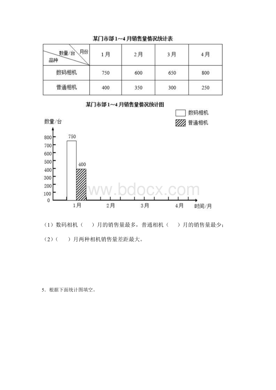 人教版四下数学平均数与条形统计图同步测试题Word格式文档下载.docx_第2页