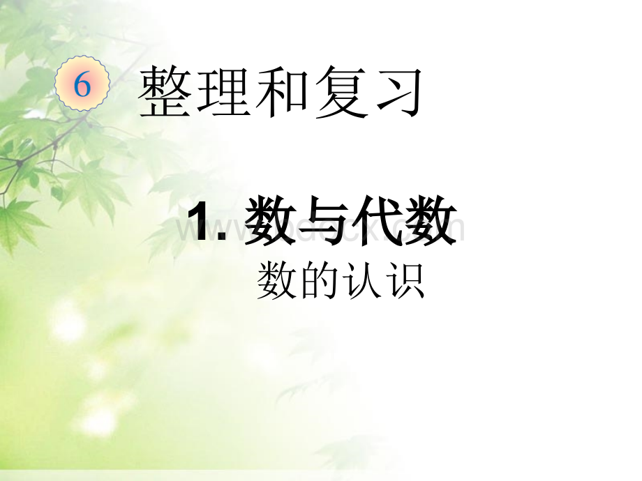 最新人教版六年级下册数学第六单元整理复习数与代数-数的认识PPT课件下载推荐.ppt_第1页