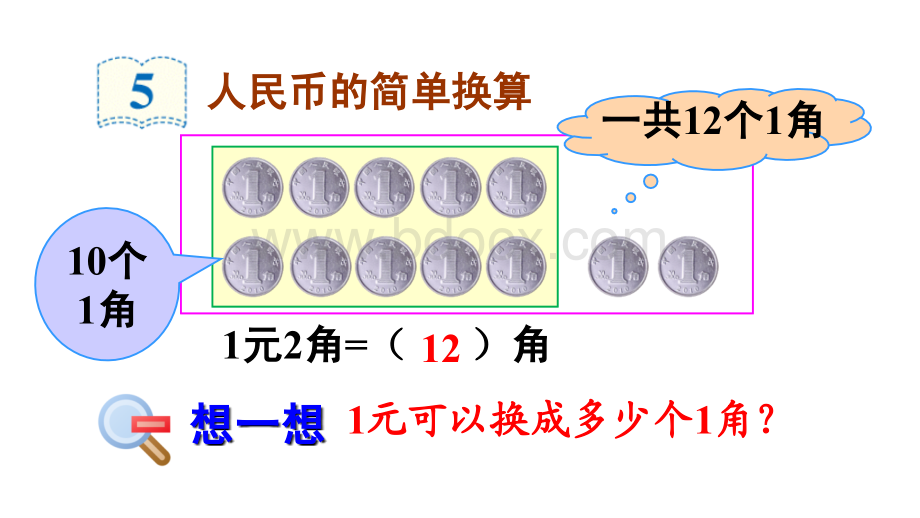 人教版一年级数学第五单元认识人民币例5、例6简单的计算.ppt_第3页