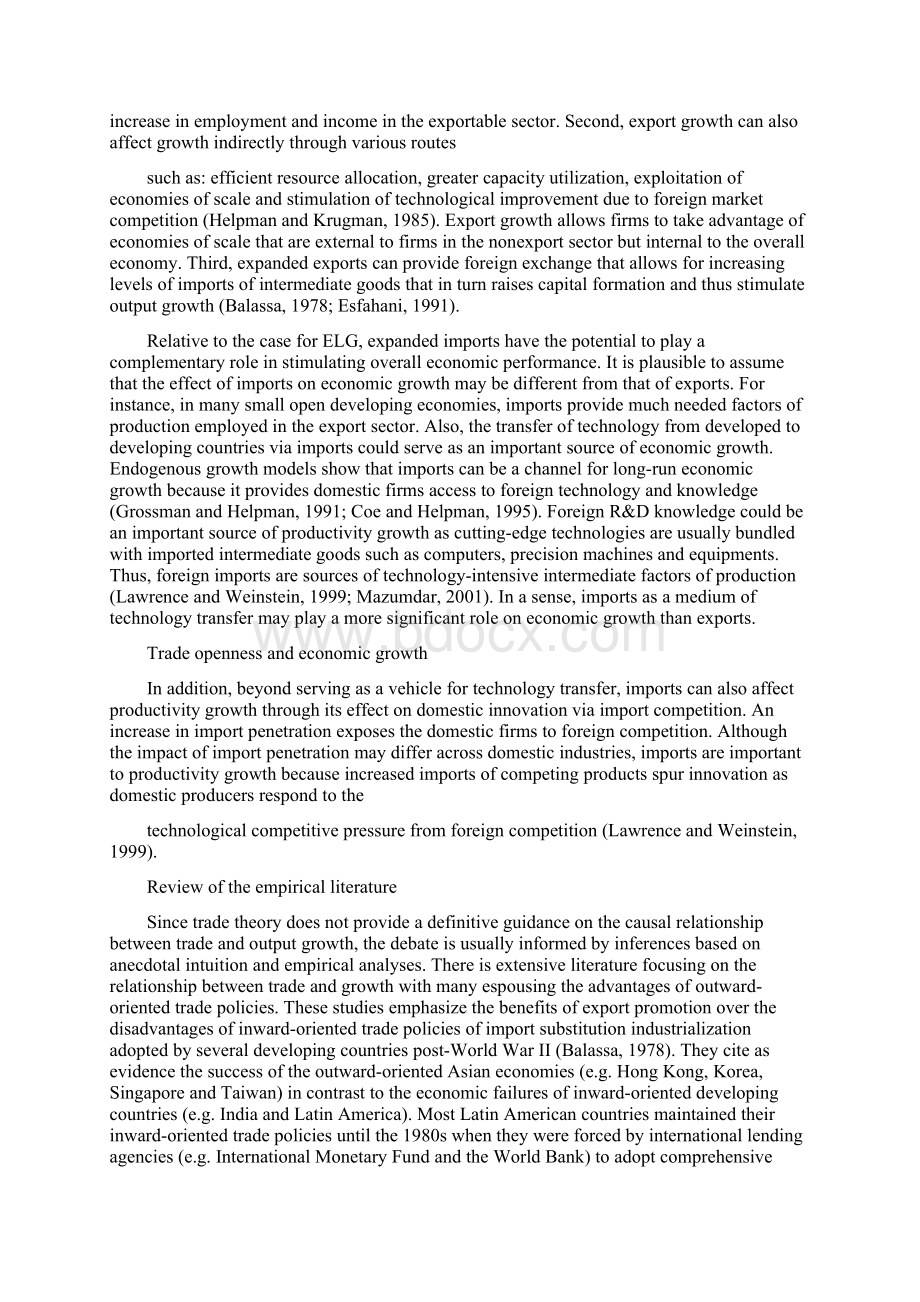 贸易开放度与经济增长是出口导向型的增长还是进口导向型的增长外文翻译.docx_第3页