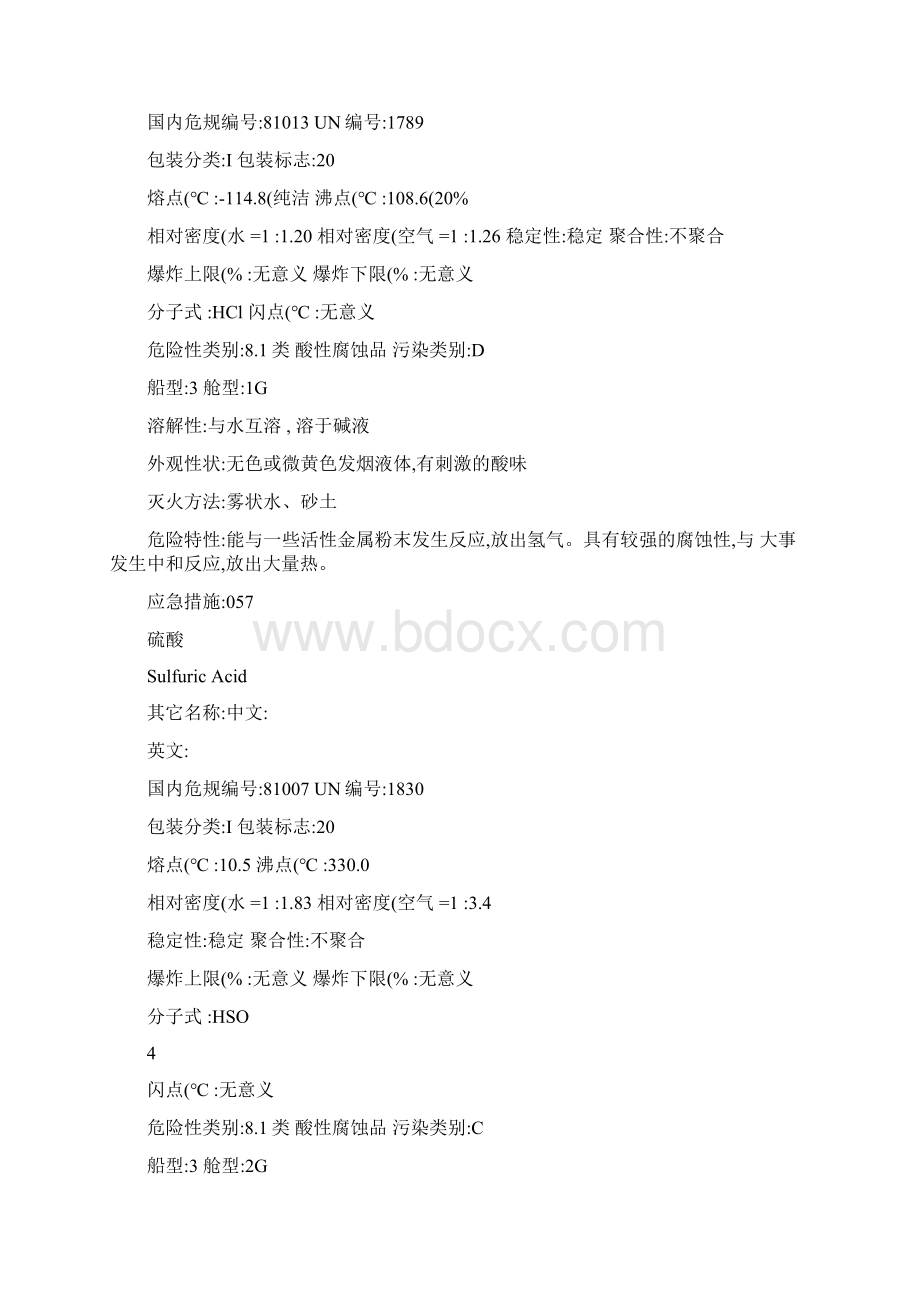 常用危险化学品理化特性精.docx_第2页