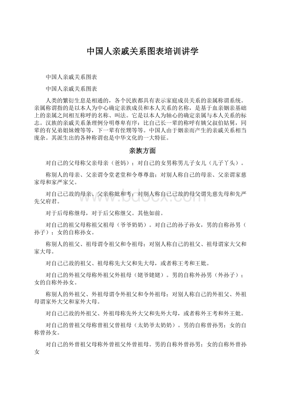 中国人亲戚关系图表培训讲学Word文档下载推荐.docx