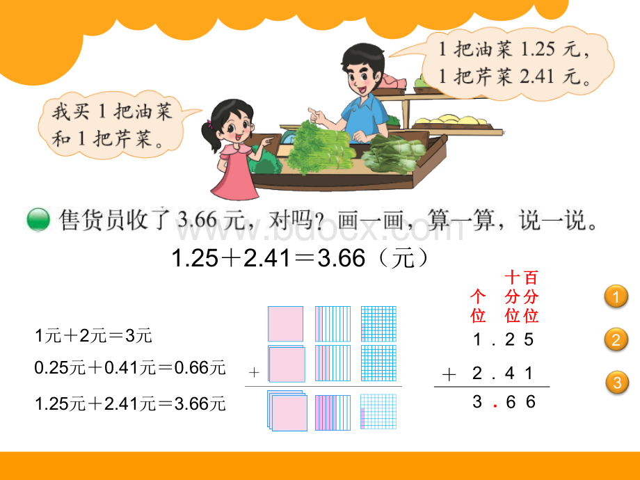 最新北师大版四年级下数学1.5《买菜》ppt课件.ppt_第2页