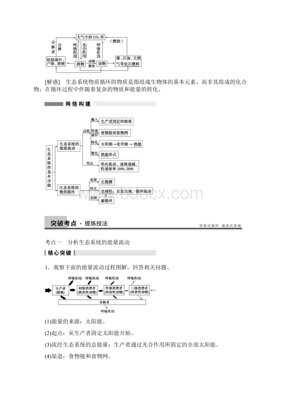 高考生物二轮复习讲义第32讲 生态系统的能量流动和物质循环文档格式.docx_第3页