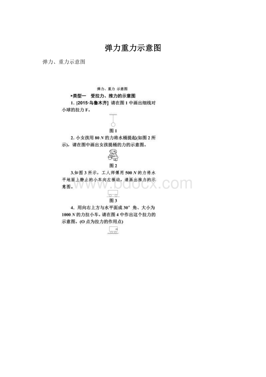 弹力重力示意图Word文档格式.docx