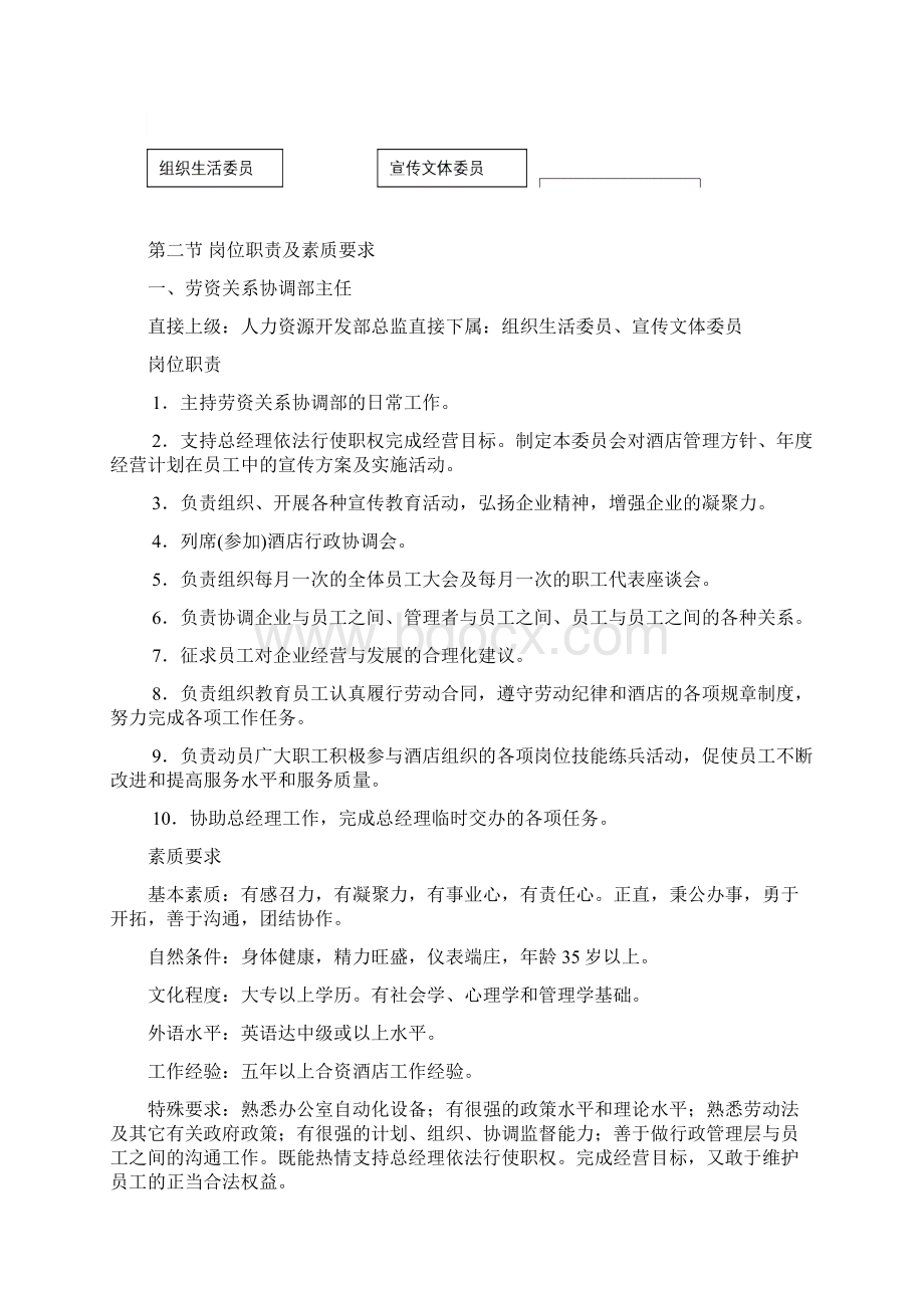 劳资关系协调部岗位职责与组织结构概述.docx_第2页