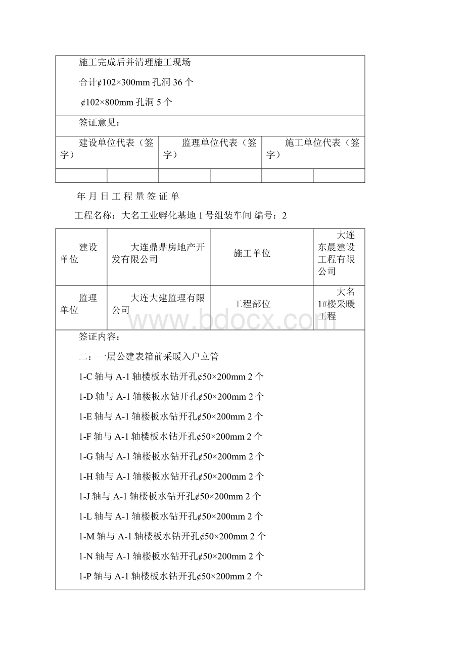 水钻眼工程签证单文档格式.docx_第2页