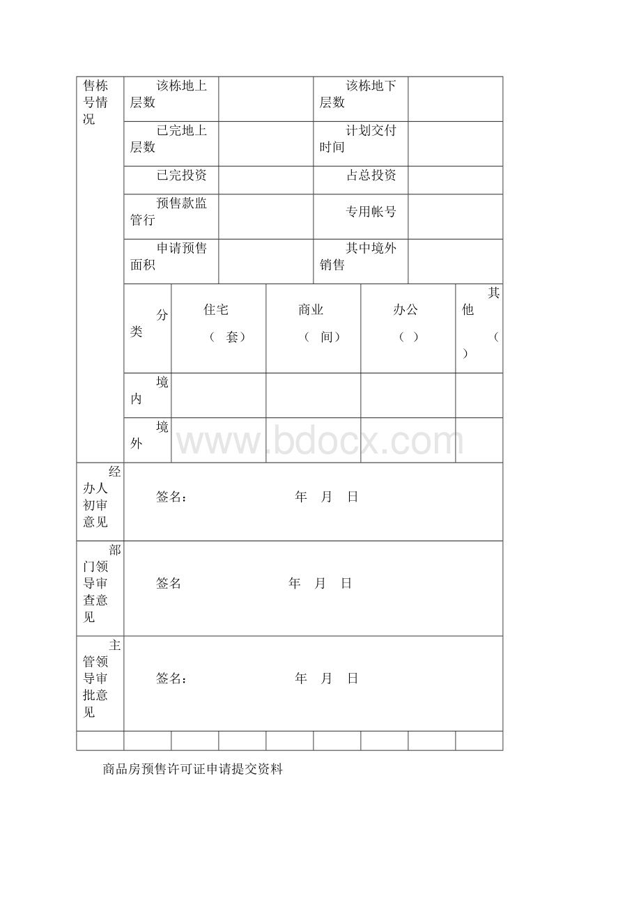 商品房预售申请审批表文档格式.docx_第3页