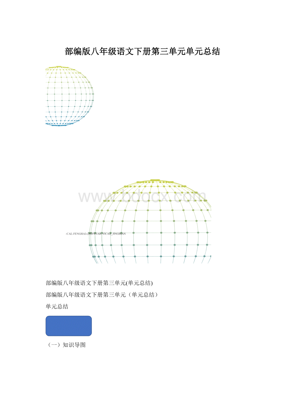 部编版八年级语文下册第三单元单元总结文档格式.docx