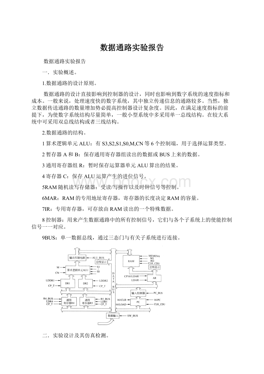 数据通路实验报告.docx