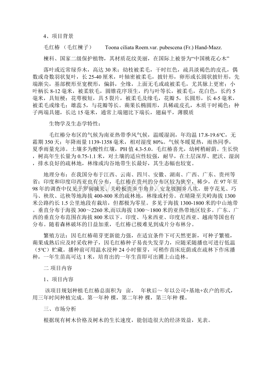 关于毛红椿种植的可行性报告Word下载.docx_第2页