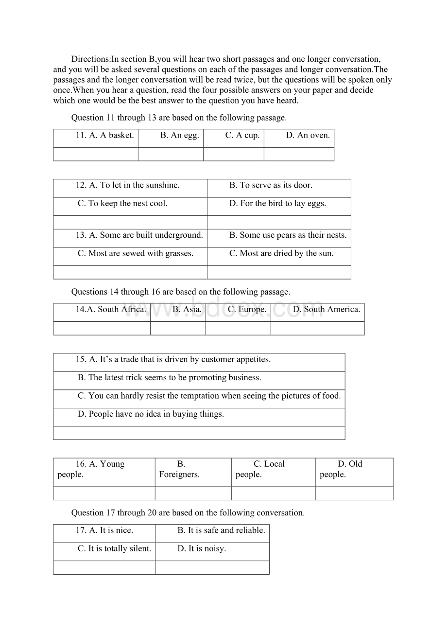 上海静安区高三一模英语试题及答案.docx_第3页