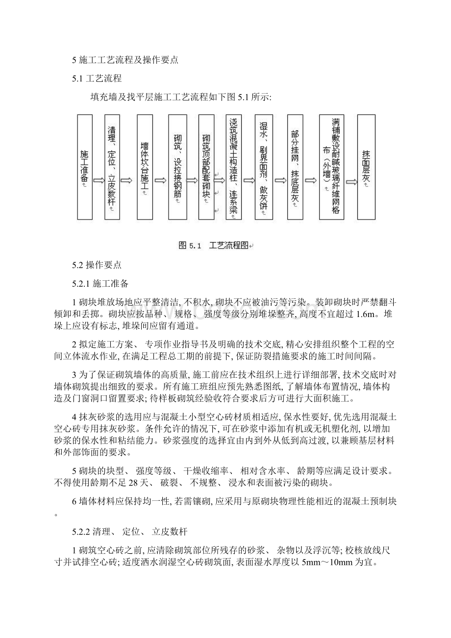 混凝土小型空心砖填充墙裂缝控制施工工法模板Word文件下载.docx_第2页