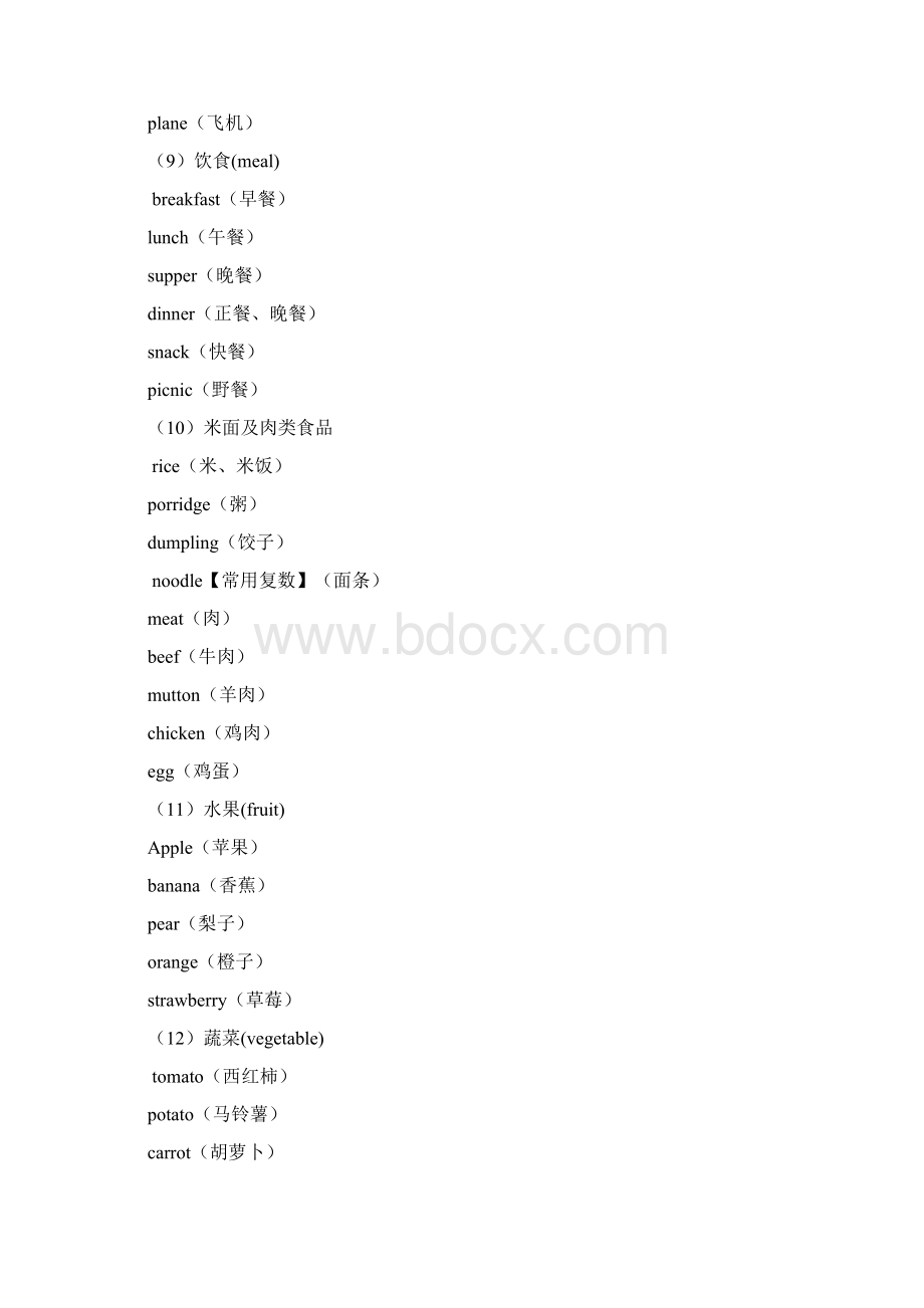 初中英语单词分类记忆大全打印版Word下载.docx_第3页