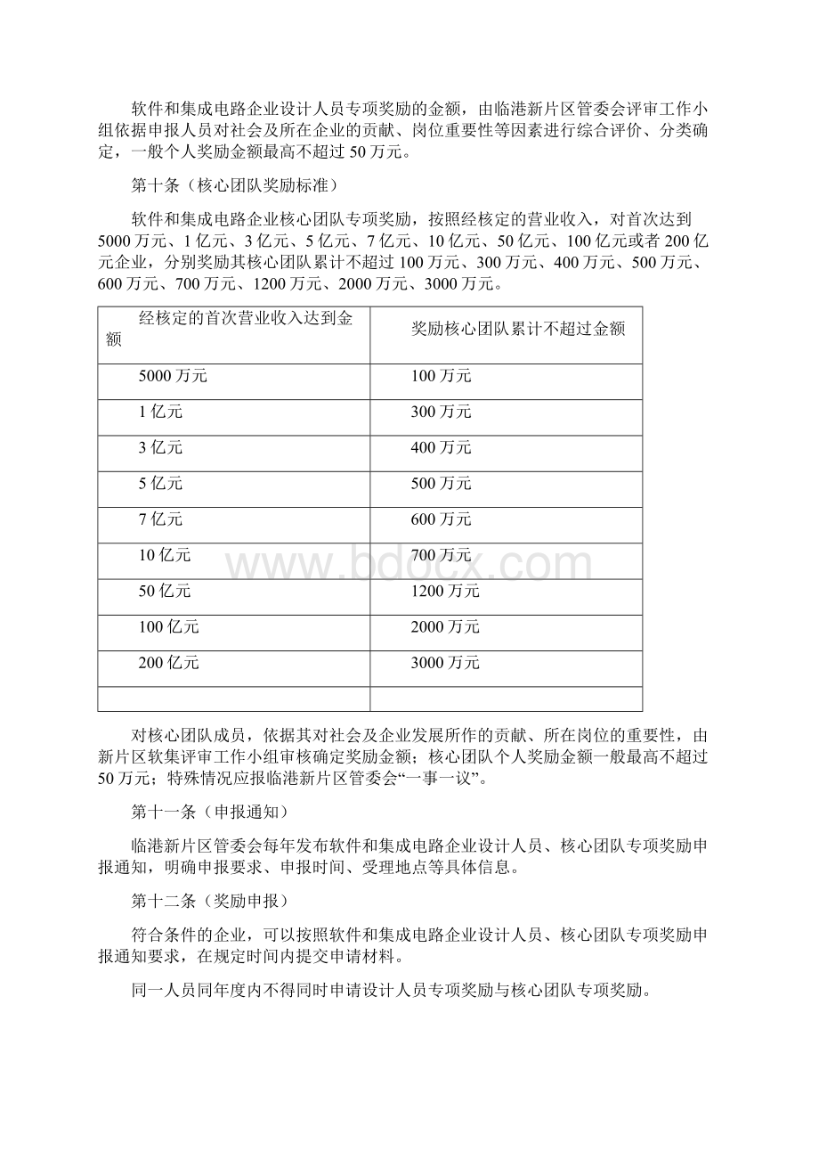 临港新片区软件和集成电路企业设计人员核心团队专项奖励办法.docx_第3页