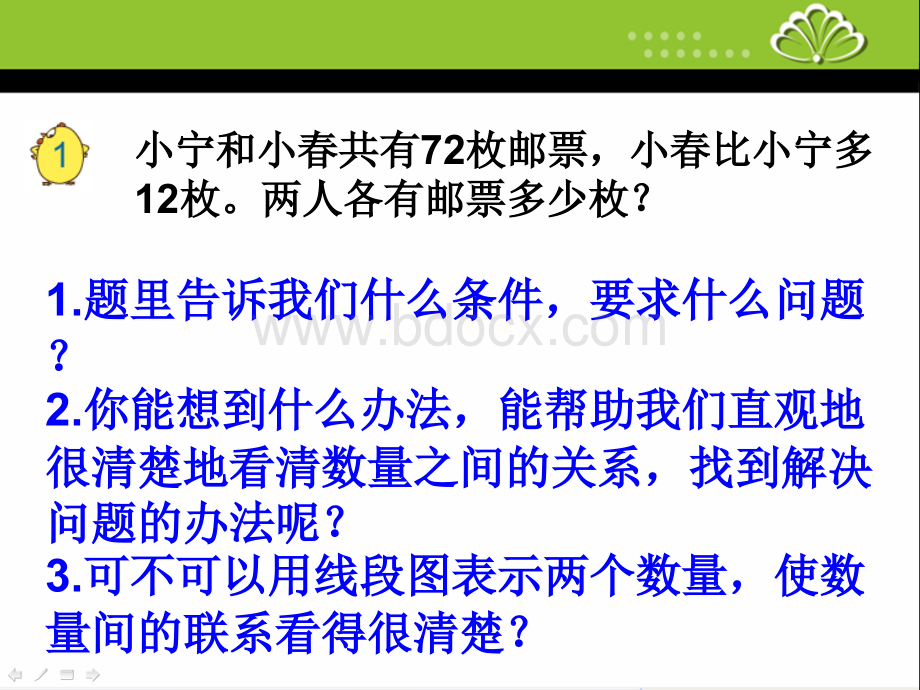 苏教版四年级下册数学解决问题的策略画线段图解决问题第一课时PPT推荐.ppt_第3页