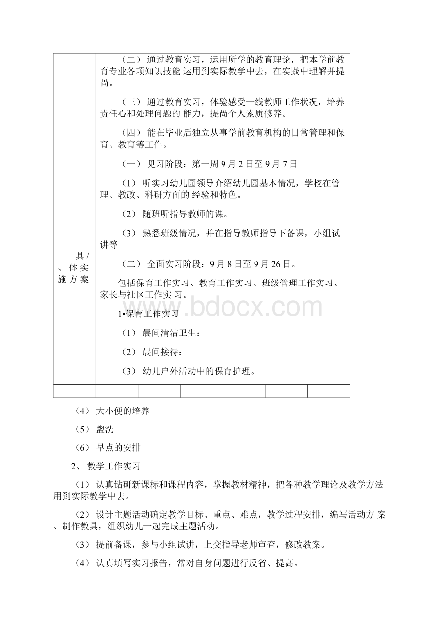 学前教育专科实习手册教学内容.docx_第2页