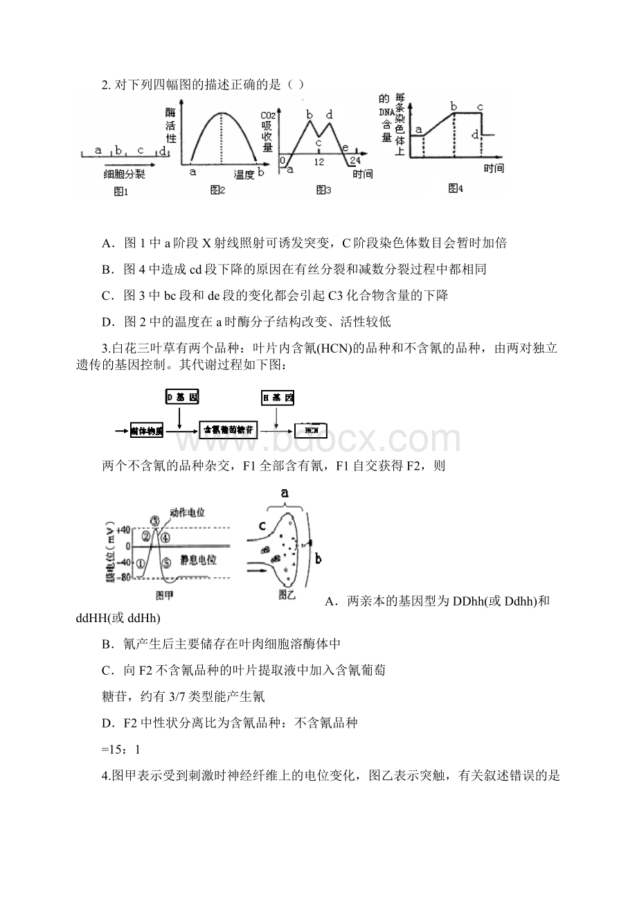 高三下学期二模考试理综B试题 含答案.docx_第2页