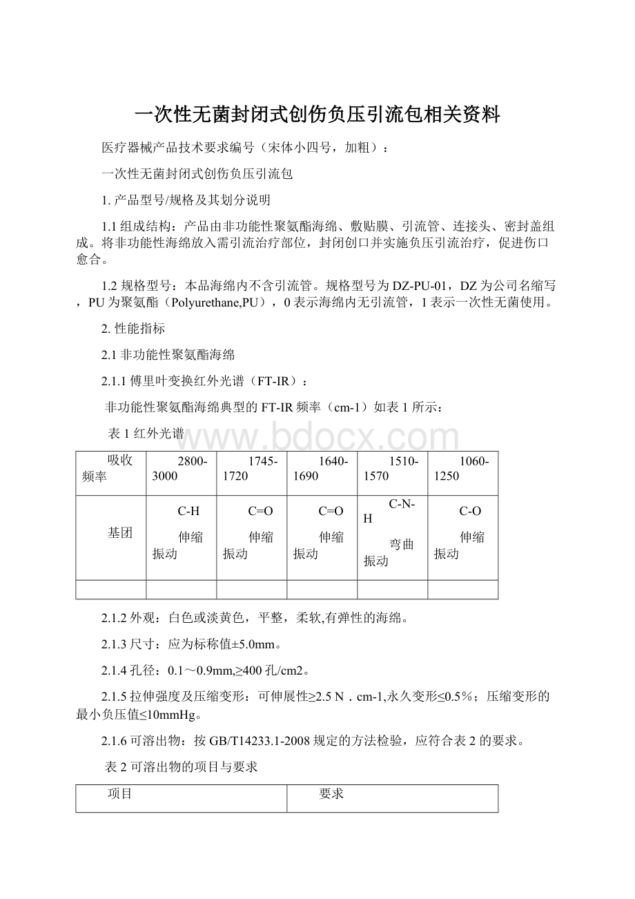 一次性无菌封闭式创伤负压引流包相关资料.docx