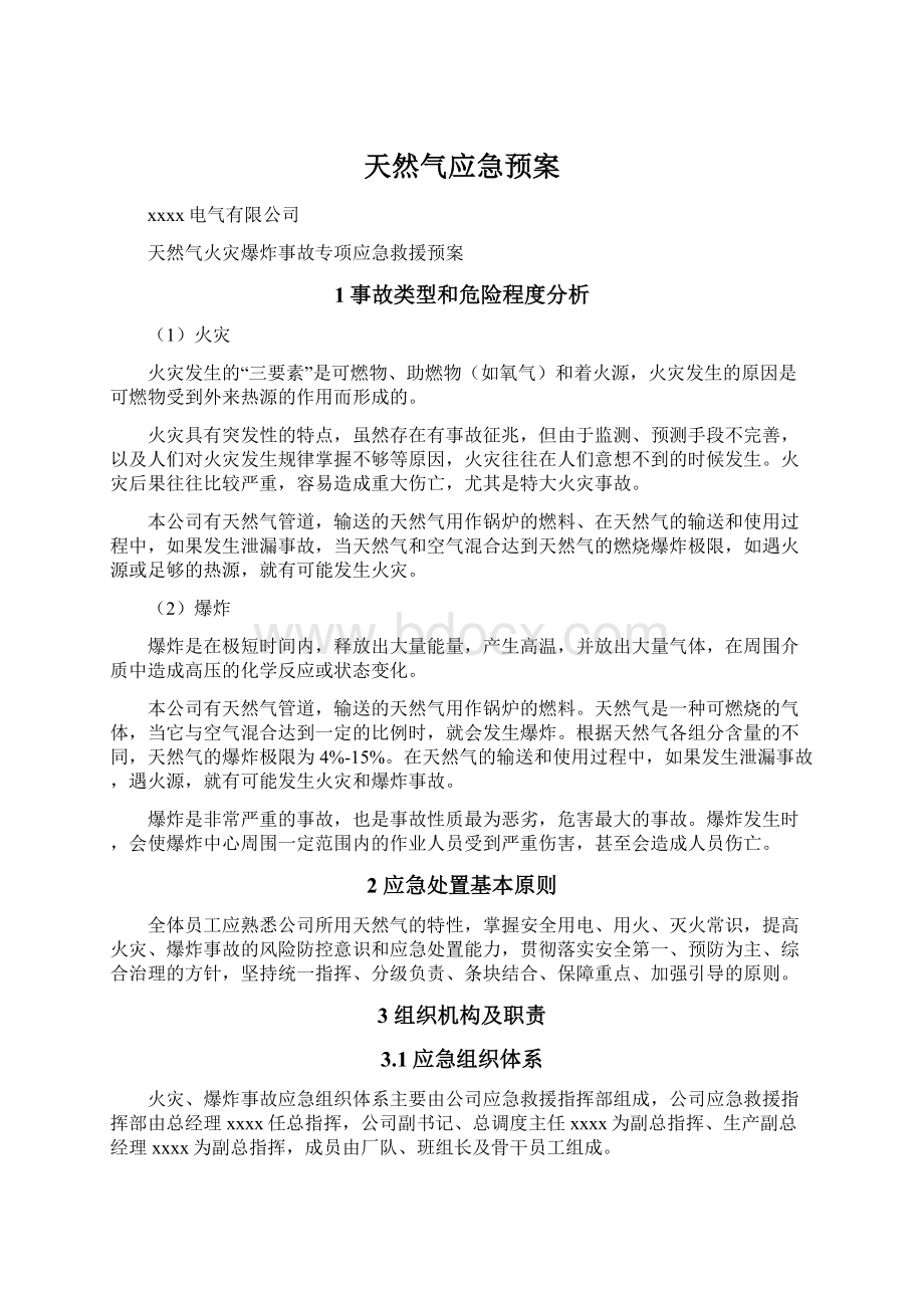 天然气应急预案Word文档格式.docx_第1页