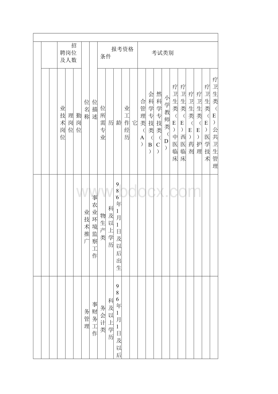 枝江市事业单位公开招聘工作人员岗位表.docx_第2页