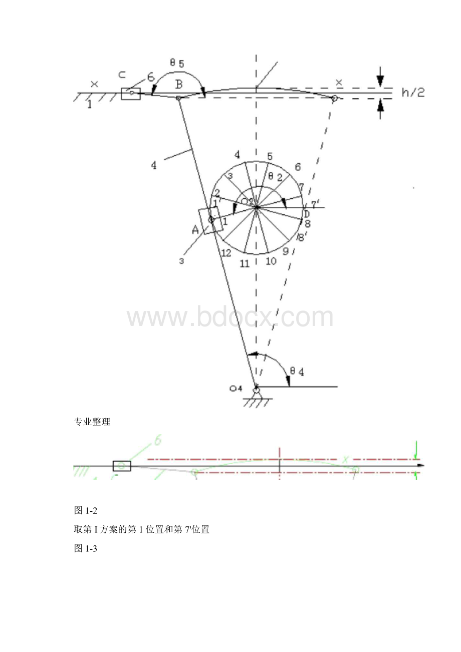 牛头刨床机械原理课程设计1点和727点文档格式.docx_第2页