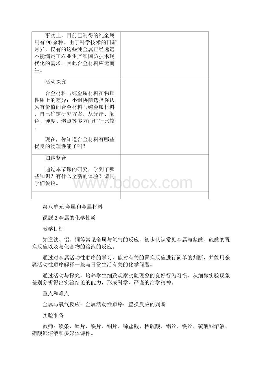 人教版初中化学教案下册全教学内容.docx_第3页