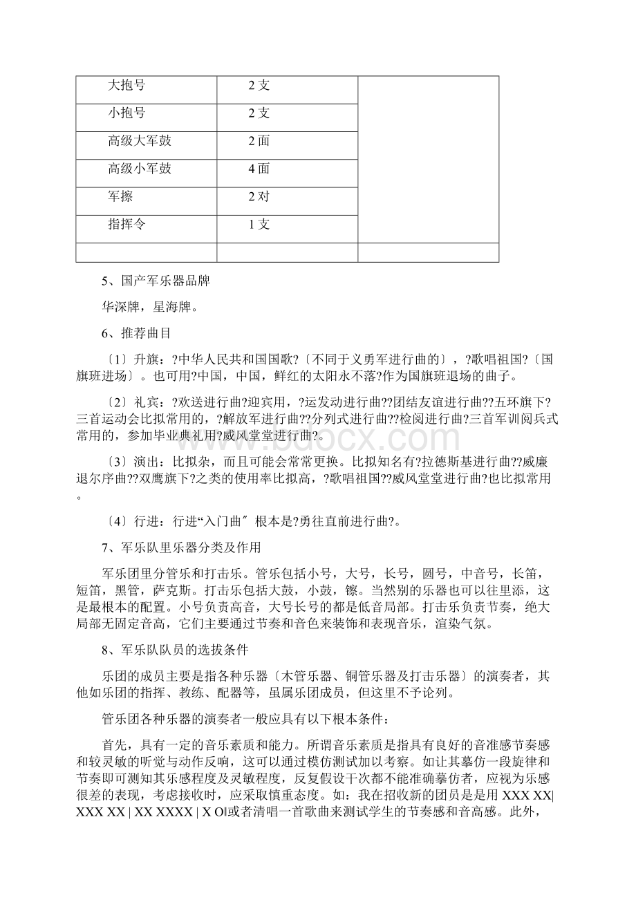 格雅Get军乐队乐器种类以及人员编制.docx_第3页