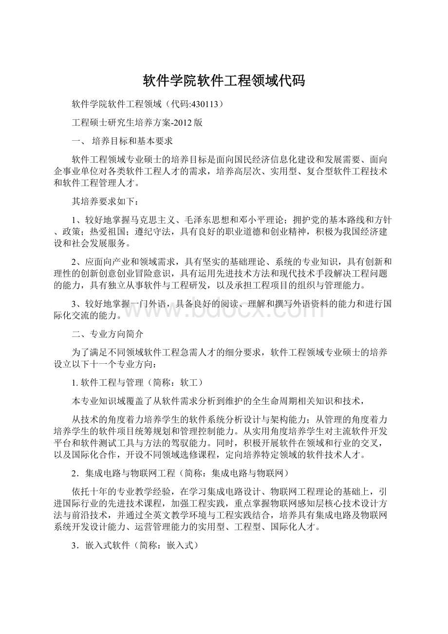 软件学院软件工程领域代码.docx_第1页