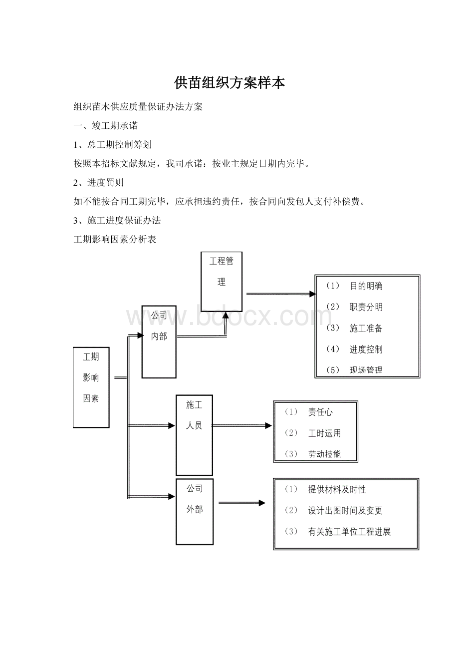 供苗组织方案样本Word格式.docx