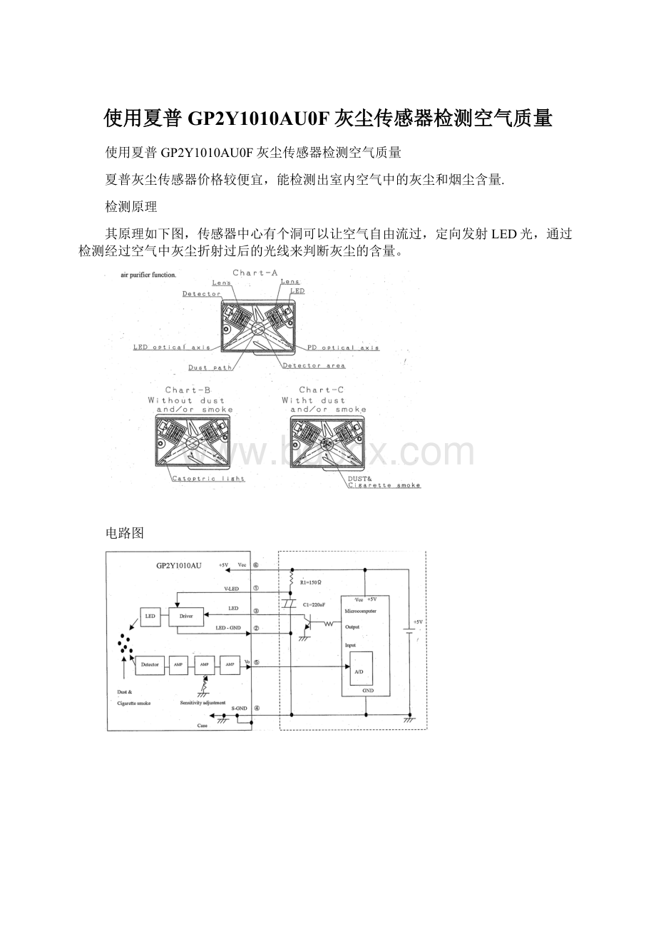 使用夏普GP2Y1010AU0F灰尘传感器检测空气质量.docx_第1页