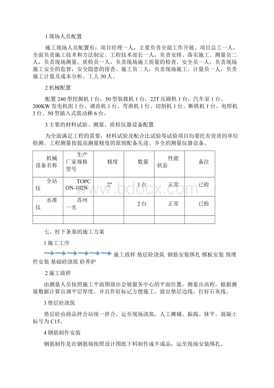 柱下条基施工方案Word文档下载推荐.docx_第2页