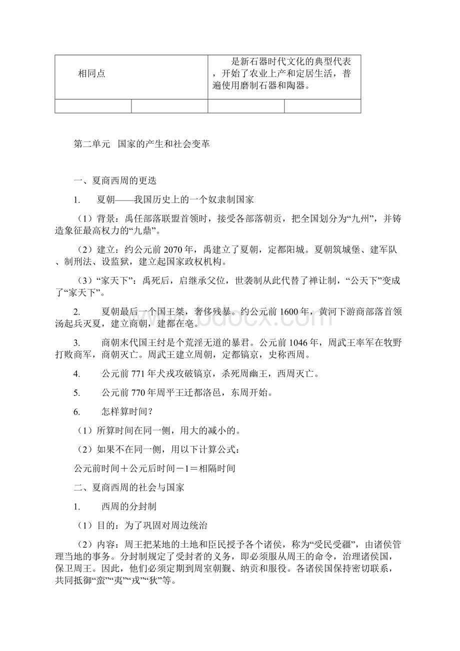 人教版七年级上册历史复习资料.docx_第3页