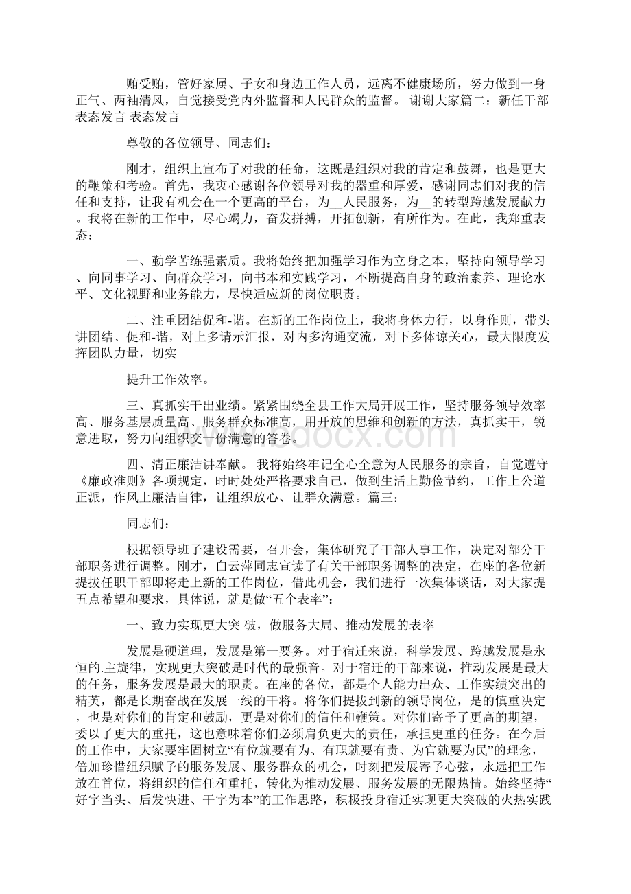 新班子任职表态发言Word文件下载.docx_第2页